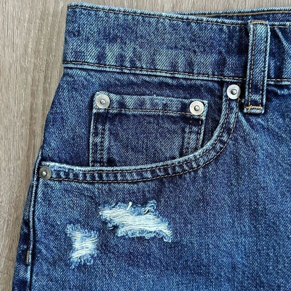Everlane The Reconstructed Skirt Distressed Denim Mini Skirt Size 29 - Picture 3 of 8